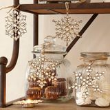 LOBERON Kerstversiering set van 4 Gaillon goudkleurig
