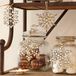 LOBERON Kerstversiering set van 4 Gaillon goudkleurig