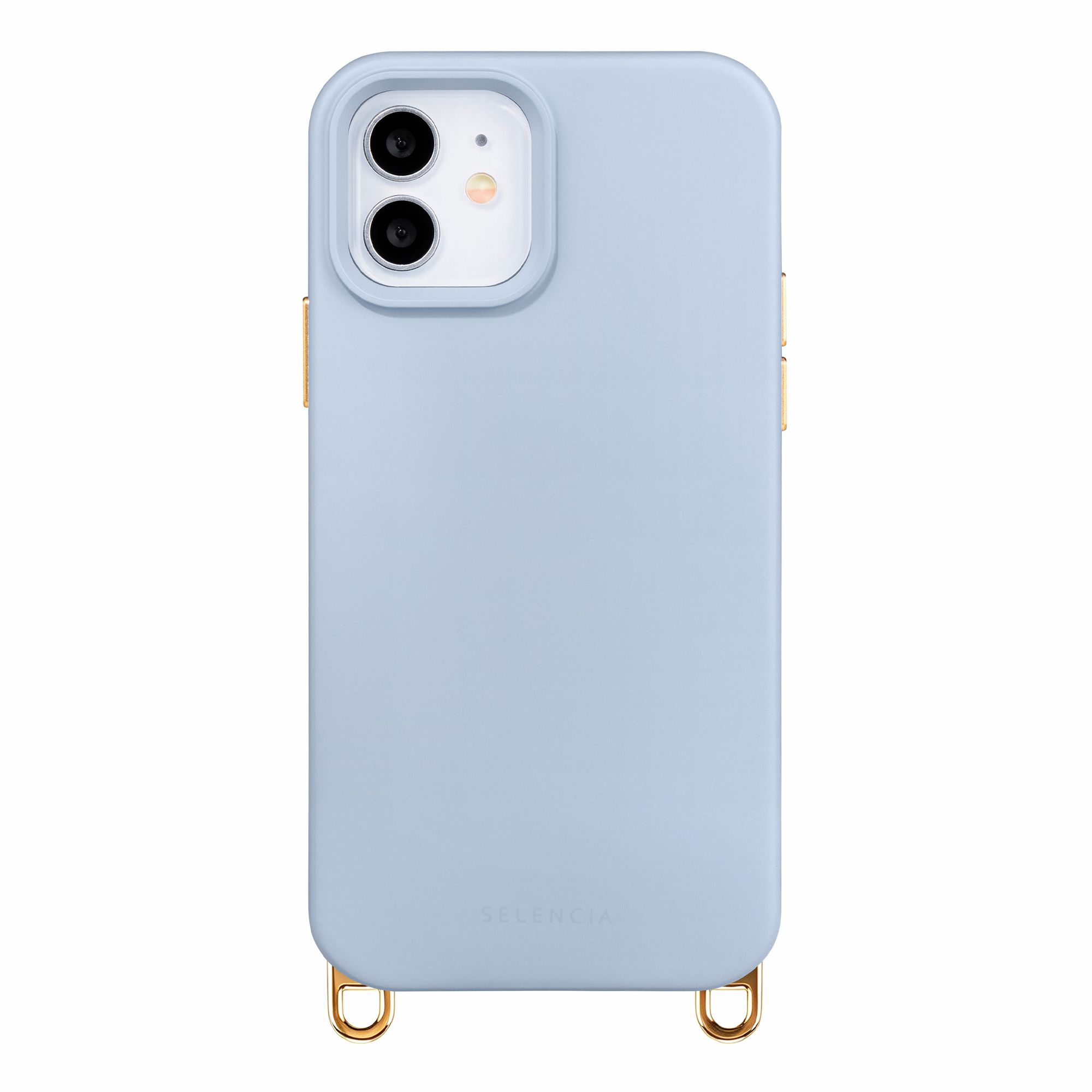 Selencia Rivièra MagSafe Backcover met afneembare haakjes iPhone 12 / 12 Pro - Powder Blue