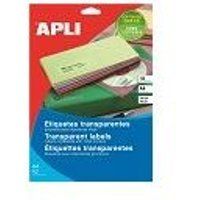 APLI Polyester Permanente Transparante Etiketten A6 105 x 148 mm 40 stuks