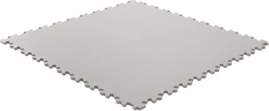 Rubbermagazijn PVC kliktegel hamerslag lichtgrijs - 40 stuks - 10m² - 50x50cm - 4mm