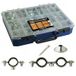 Scell-it - Coffret de 190 colliers sanitaires isophoniques simples et doubles en acier zingué blanc et accessoires - Cof-sancsi