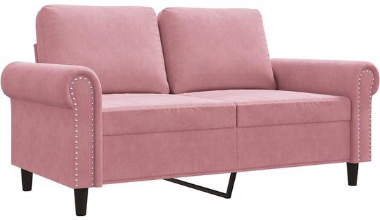 vidaXL Tweezitsbank 120 cm fluweel roze