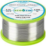 Felder ISO-Core Clear SAC305 Soldeertin Spoel Sn96,5Ag3Cu0,5 0.500 kg 0.75 mm