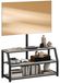 StarTech TV-meubel met TV-beugel - TV-standaard - Geschikt voor televisies tot 183 cm - 2 open vakken - 110 x 43 x 150 cm - Hout en metaal - Grijs