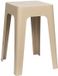 Home Deco Factory zit krukje/stoel - beige - D34 x H47 cm - Stapelbaar - kunststof - bijzet tafeltje