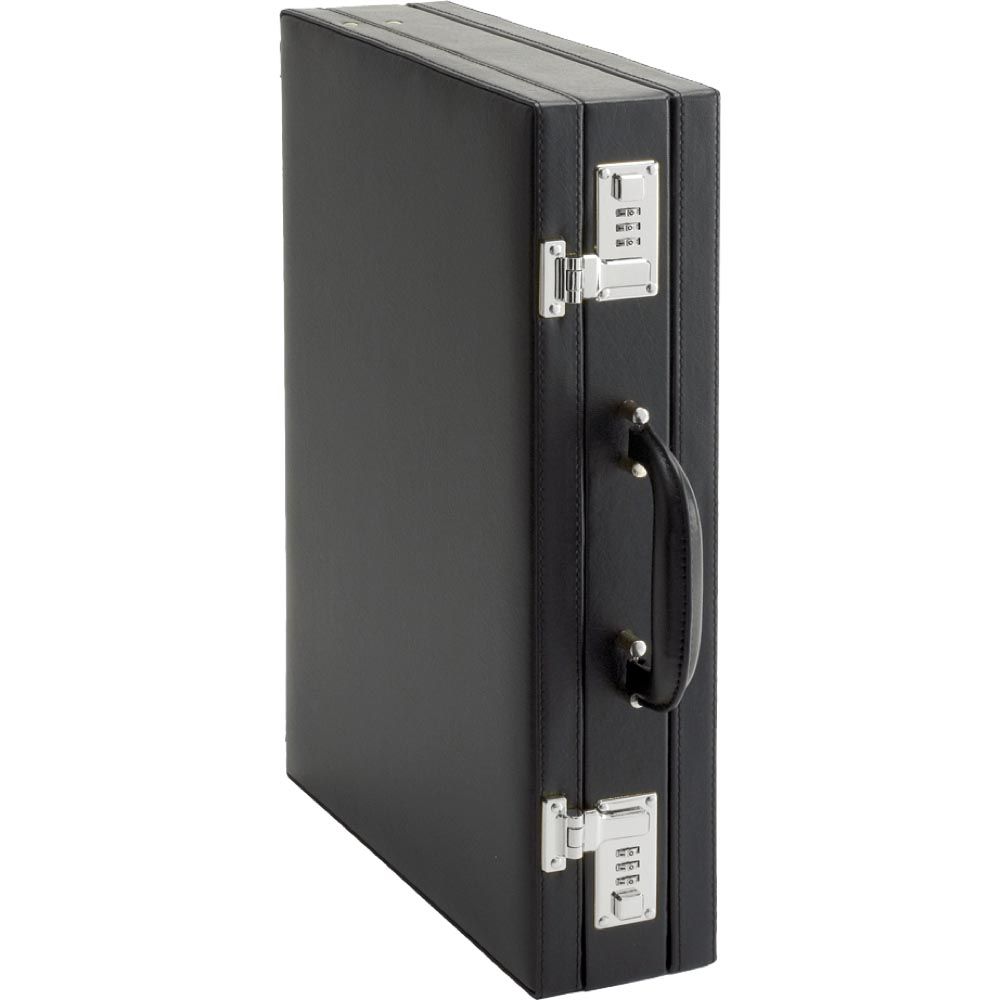 JÜSCHA Alassio Attachékoffer - PONTE - Zwart - Kunstleer - 15 inch - JU-92300