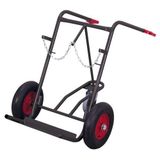 Variofit Gasflessenwagen voor 2x 40-50 liter flessen, met steunwiel