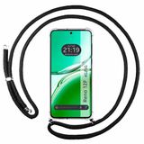 Transparante Oppo Transparante beschermhoes voor de Oppo Reno 12F 4G / 12 F 5G, met zwart koord