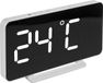 GreenBlue - Klok met Wekker met alarm en thermometer functie - LED - Wit