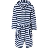 Playshoes Fleece badjas voor kinderen Maritiem Navy-blauw / wit maat 134-140cm