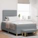 Maison Exclusive - Boxspring avec matelas, gris clair, 120 x 200 cm, textile