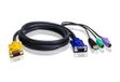 ATEN 2L-5302UP KVM kabel 1,8m SPHD naar 2x PS/2 zwart