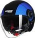 Nolan N21 Visor 06 Bicromo 351 Zwart Blauw Hemelsblauw Glossy Jethelm - Maat XS