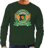 Bellatio Decorations St. Patricks day drinking team sweater/ trui groen heren L