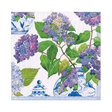 Caspari Hortensia's en porseleinen papieren lunchservetten, 20 per verpakking
