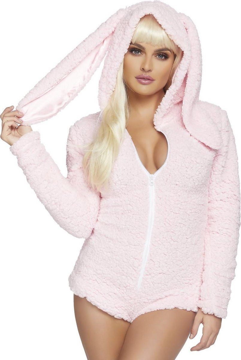 Leg Avenue Cuddle Bunny Costume - Roze - S