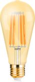 BES LED LED Lamp E27 Edison Filament - Brinton - Amber 6W 540lm - 822 Zeer Warm Wit 2200K - ST64 - Dimbaar