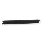 Waytex 37345 Bezem met kabeldoorvoer, 19 inch, 1U, hoofdband voor kast 19 inch, montage aan de voorkant, zwart
