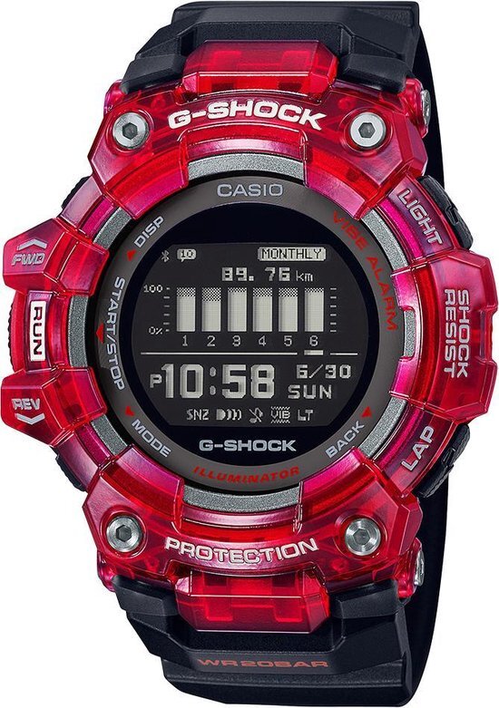 Casio GBD-100SM-4A1ER zwart, rood