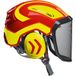 Protos - Casque forestier / casque de protection intégral Arborist F39 rouge / jaune fluo