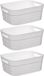 5Five Opbergmand/box van kunststof - 3x - wit - 21 x 27 x 11 cm - 5 liter