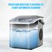 StarTech IJsblokjesmachine - Draagbare ijsmachine - 12 kg/24 uur - IJs in 6 minuten - 2 ijsblokjesgroottes - Zelfreinigend - EU-stekker