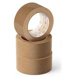OFITURIA Milieuvriendelijk plakband van kraftpapier, bruin, 48 mm x 80 m – kracht – 3 rollen