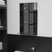 Miroir mural avec étagère en verre trempé 30x50 cm