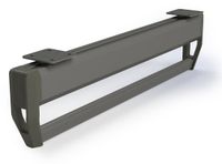 Emuca Ophanghaken met uitschuifbare rail voor Quartz-kast, Plastic en Aluminium, Titanium