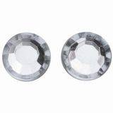 GLOREX P en D diamanten rond 6 mm kristal zelfklevend, plastic, zilver, 14,5 x 8,6 x 0,2 cm