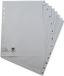 Exacompta 20x Tabbladen met bedrukte tabs in gerecycled PP - 12 tabs - 1 tot 12 - A4 - Grijs