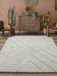 the carpet Bahar Shaggy – Hoogpolig vloerkleed met modern patroon, crème, 80 x 150 cm