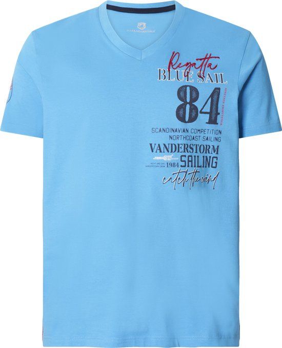 Jan Vanderstorm heren T-shirt blauw 60/62