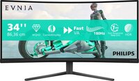 Philips Evnia 34M2C3500L/00 - LED-Monitor - 34" - 3440x1440 @ 180 Hz - Gebogen - Fast VA - 300 cdm² - 4000:1 - 0,03 ms - 2x HDMI, 1x DisplayPort - Zwart