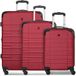 Wenger Amplar Evo 4 wielen Kofferset 3-delig met uitbreidingsplooi - Harde bagage - Combinatieslot - ruby