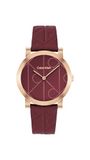 Calvin Klein CK MONOGRAM Collection Dameshorloge met Leren Band
