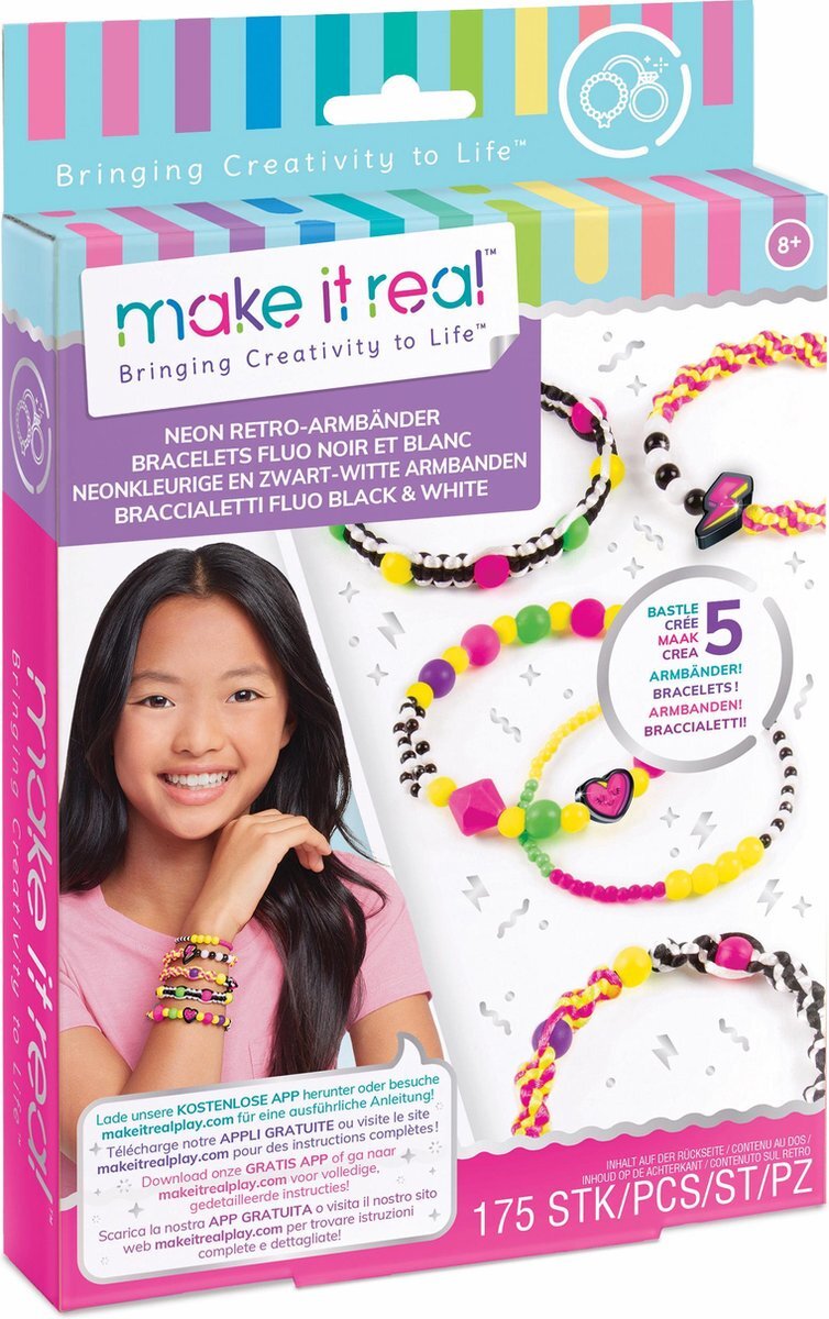 Make it Real Neonkleurige en Zwart-witte armbanden