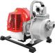 Pompe à eau essence portable - Pompe de jardin 2 temps - 43cc, 1,25kW, 1,7cv - Débit : 10 m³/h - 8500 tr/min - Refroidi par air, 1 cylindre - Argent