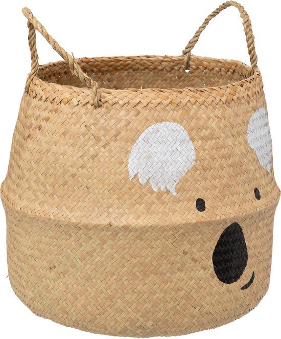 Atmosphera Kids Opbergmand Koala uit riet &#216;37x38cm - Beige