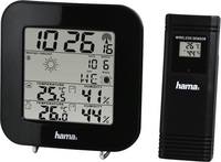 Hama EWS-200 Weerstation - Zwart - Batterij/Accu