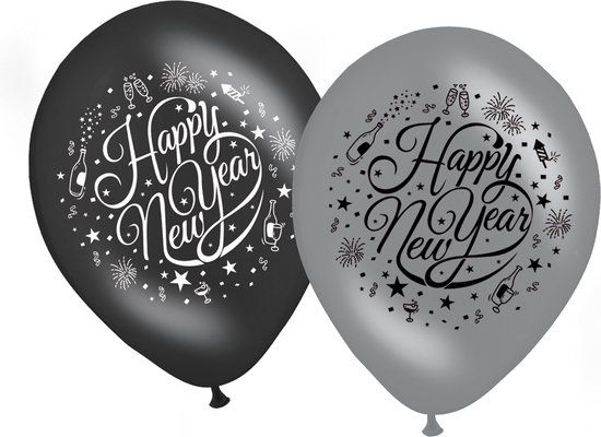 Folat - Ballonnen Happy New Year 8 stuks