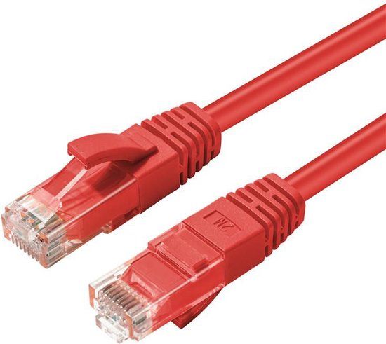 Microconnect UTP6003R - CAT6 U/UTP Netwerkkabel - 0.3m - Rood