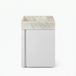 Saniclass Chaci Toiletmeubelset - 40x65cm - 1 deur - 1 kraangat - rechts - fontein natuursteen marmer - mat wit