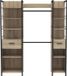 Dressing Extensible Riga, L179 x P48 x H208 cm, Chêne Kronberg Noir Mat, Style Industriel, Fabriqué en France