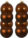 Decoris Kerstballen - 12 stuks - Kaneel Bruin - 10 cm Diameter - Glas