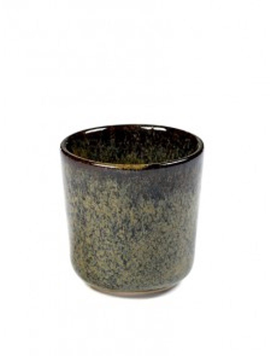 Serax Surface By Sergio Herman Ristrettokopje Zonder Oor 6 cm x H 6 cm 4 Stuks Indi Grey - Grijs