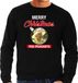 Bellatio Decorations Queen/koningin Elizabeth II Merry Christmas peasants foute Kerst trui - zwart - heren - Kerst sweater / Kerst outfit XXL