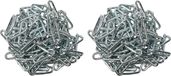 Benson Chaîne - 2x - chaînes de pied / maillons de chaîne - acier - 3 m - 4 mm - Chaîne commerciale