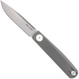 Real Steel G-Slip Compact 7869 Bead Blasted VG10, Grey G10, couteau de poche, Ostap Hel design